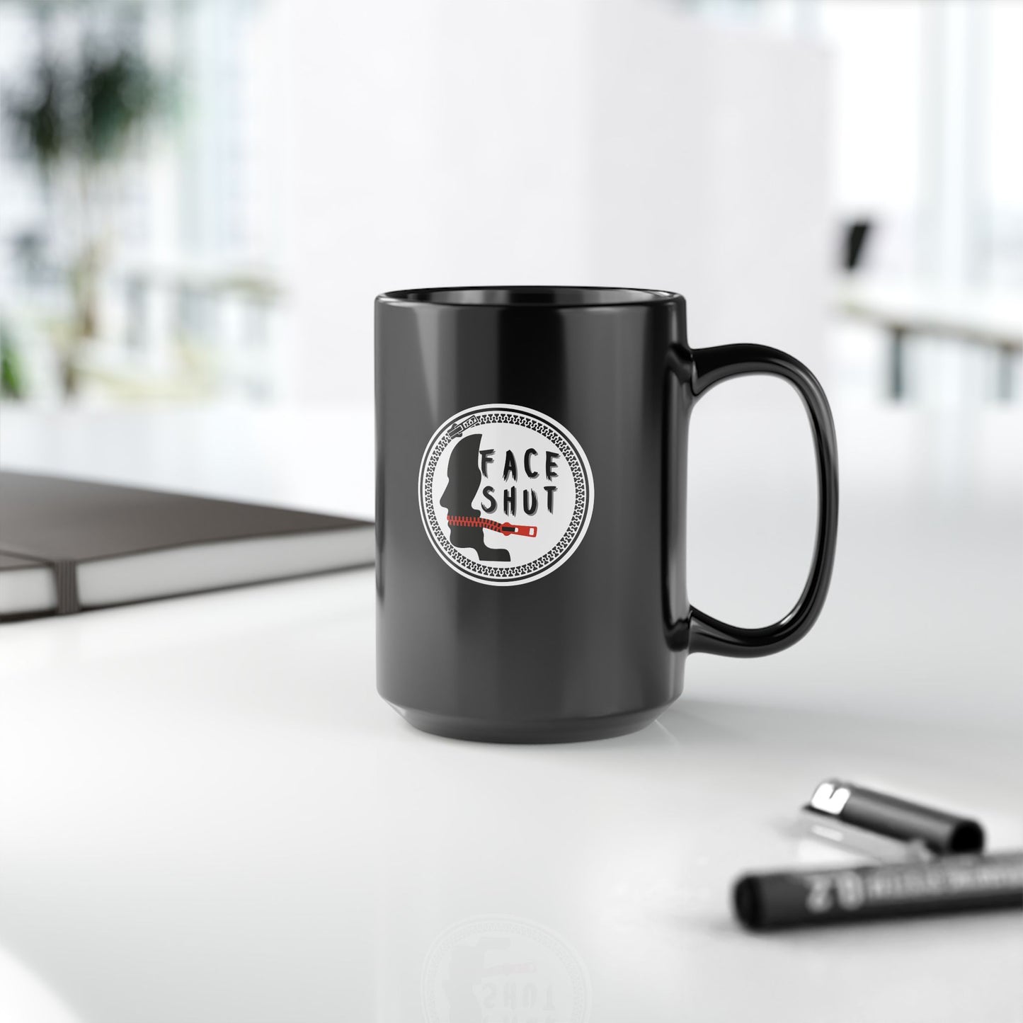 Shut Your Face – Black Coffee Mug (11oz & 15oz)