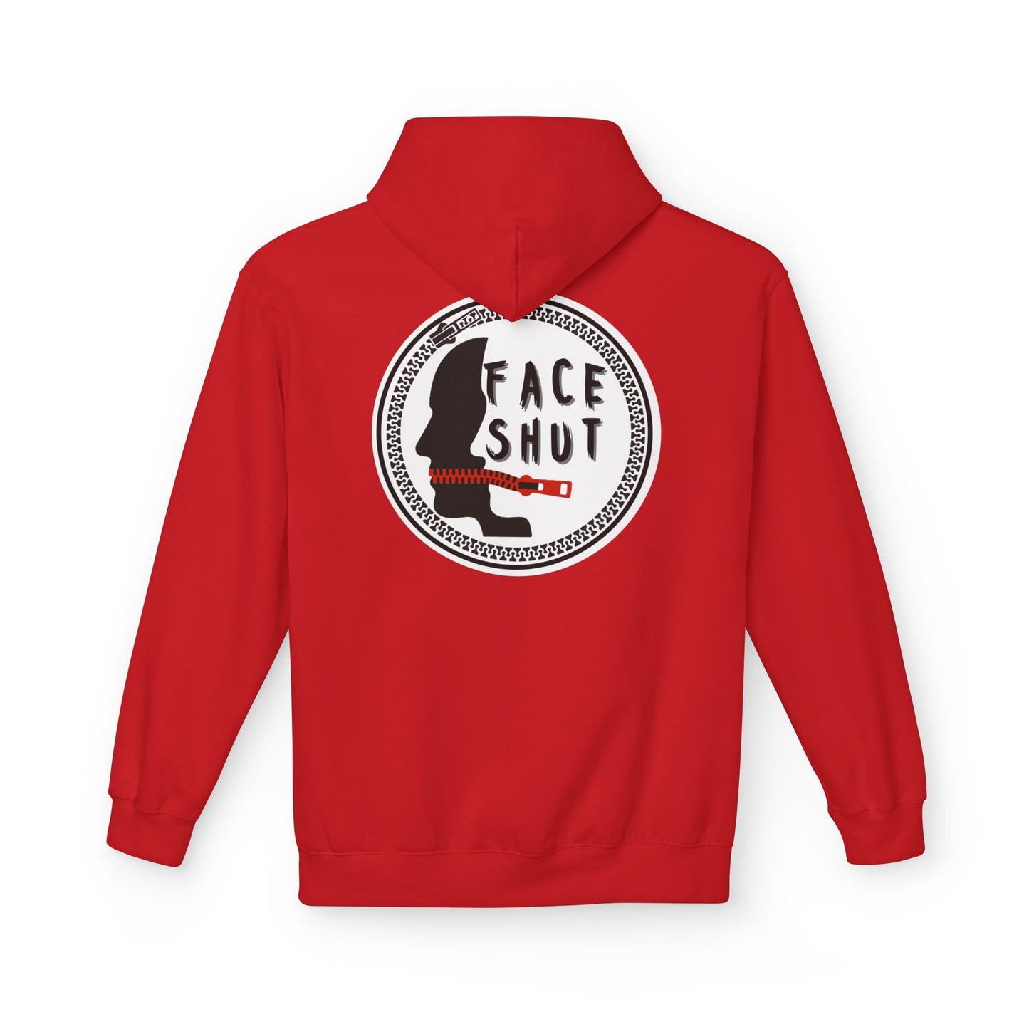 Shut Your Face Hoodie — Bold Graphic Back Silhouette Design