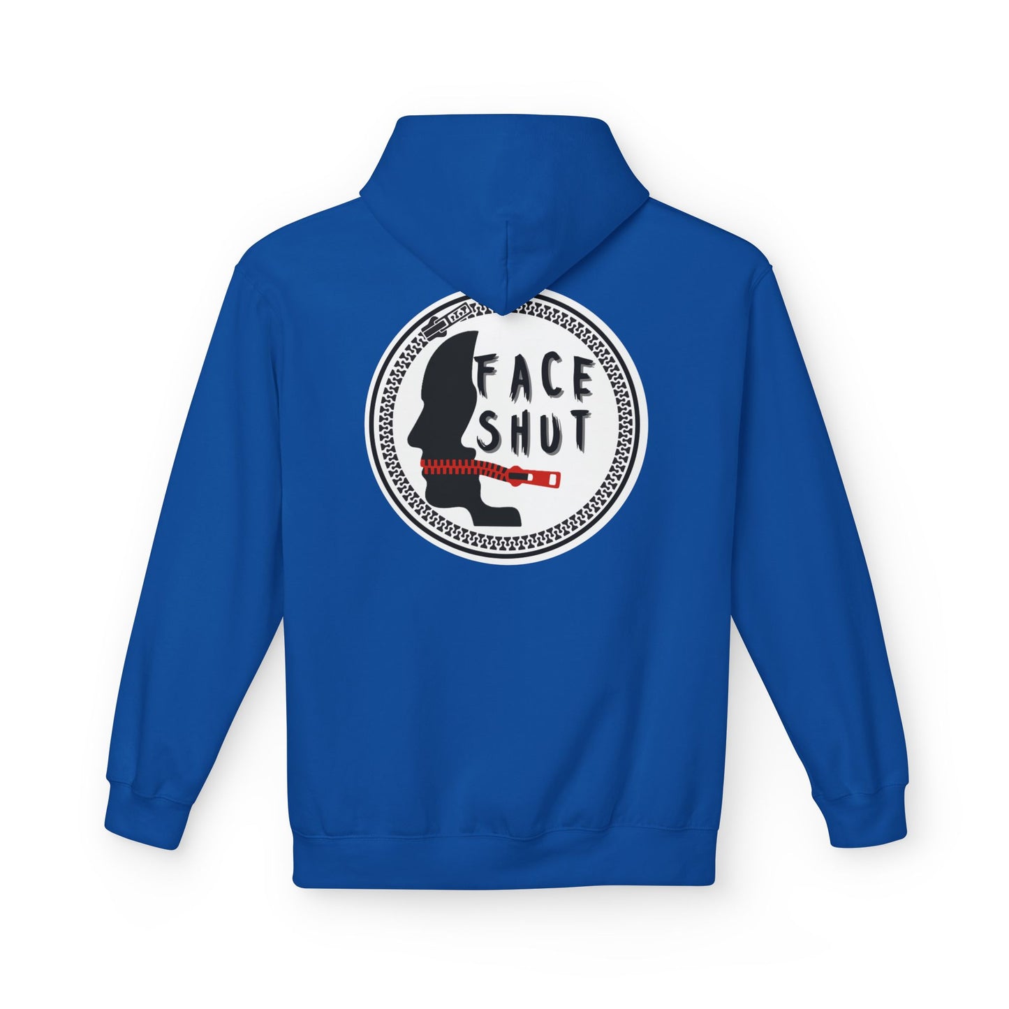 Shut Your Face Hoodie — Bold Graphic Back Silhouette Design