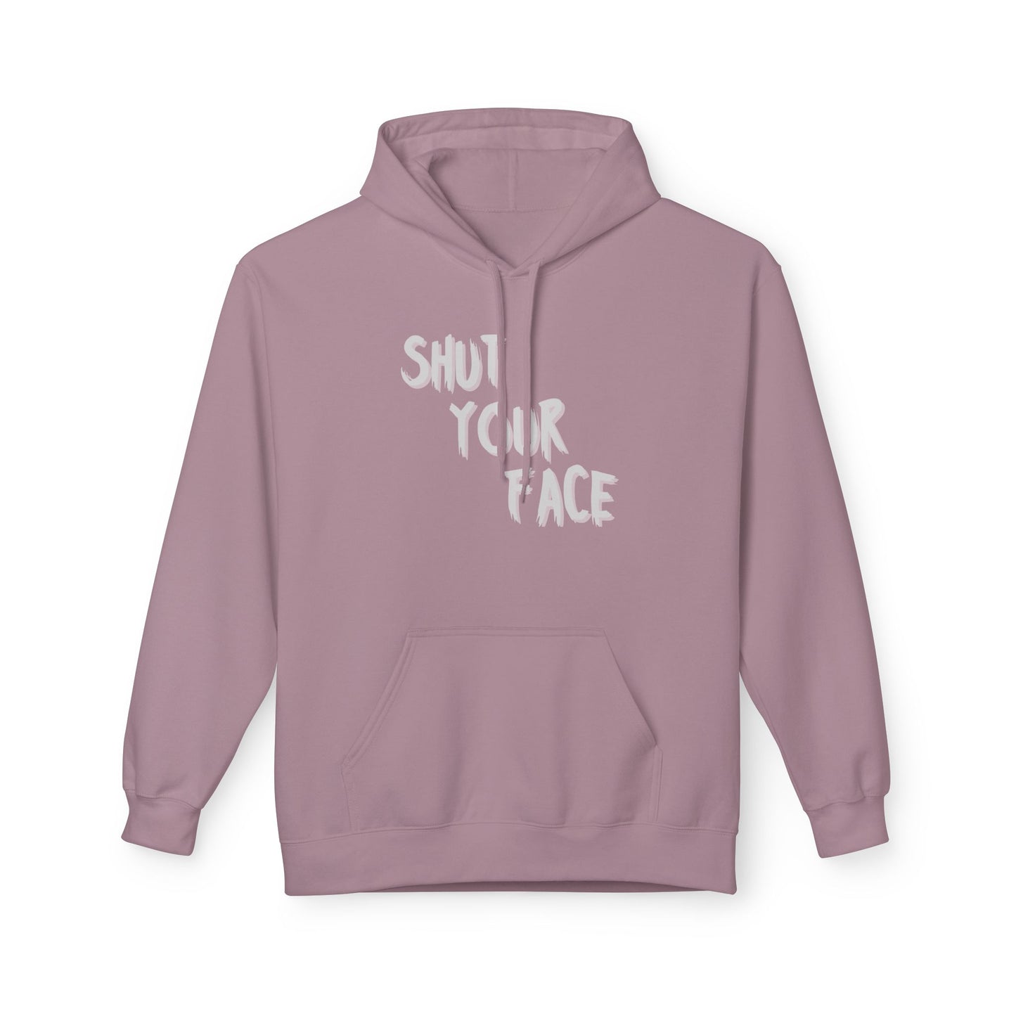 Shut Your Face Hoodie — Bold Graphic Back Silhouette Design