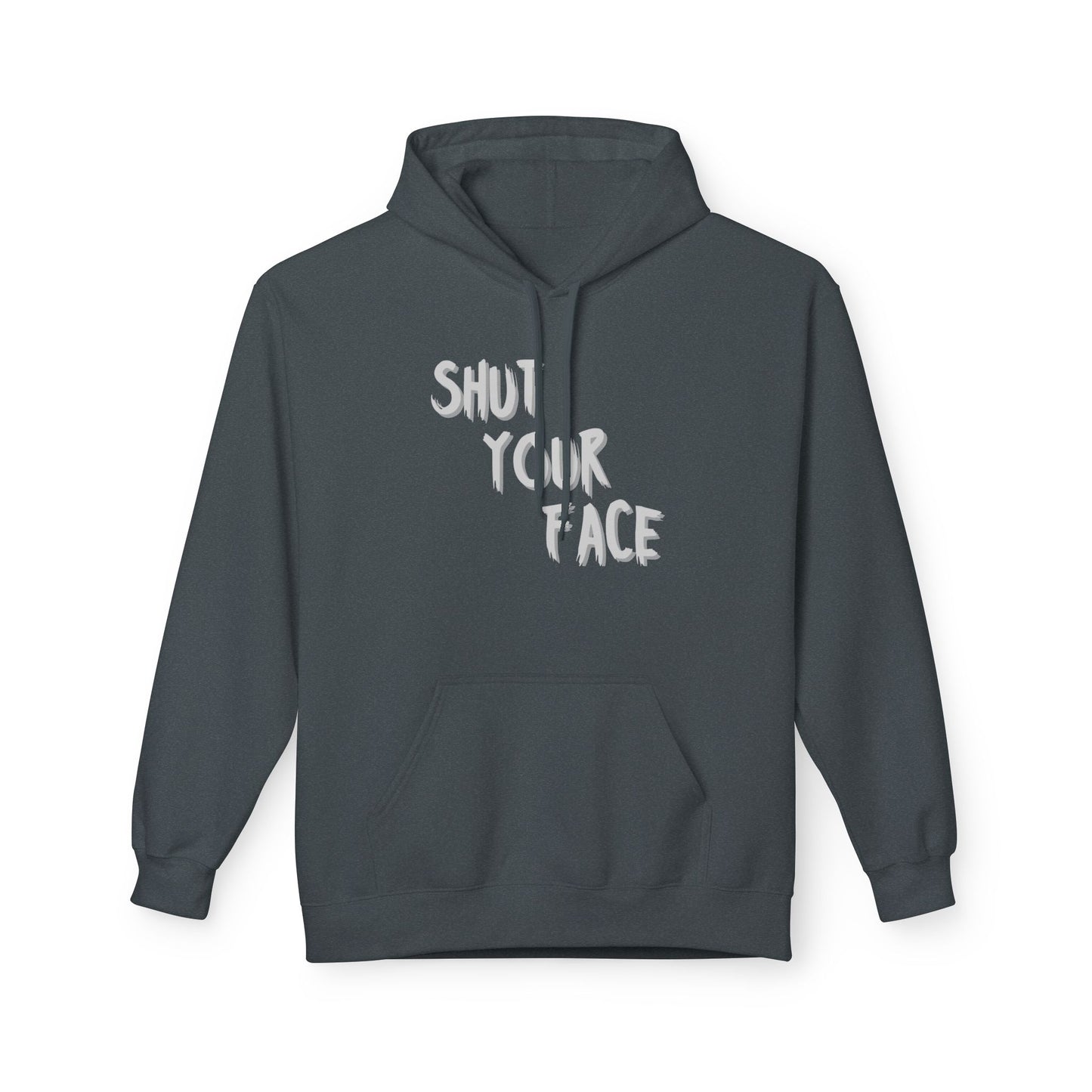 Shut Your Face Hoodie — Bold Graphic Back Silhouette Design