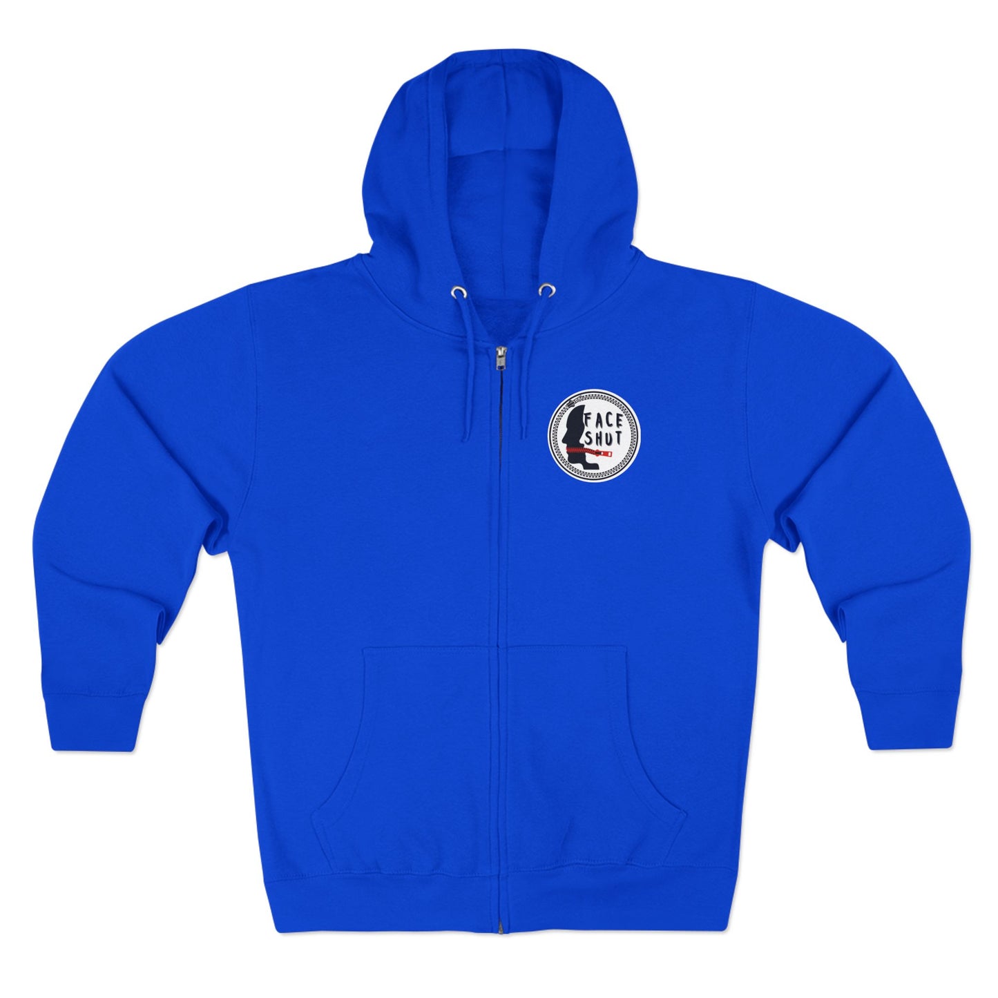 Zip Hoodie - FaceShut Logo with ShutYourFace Design
