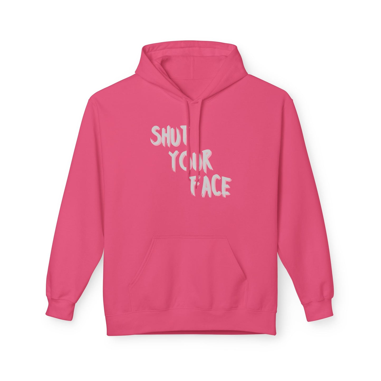 Shut Your Face Hoodie — Bold Graphic Back Silhouette Design