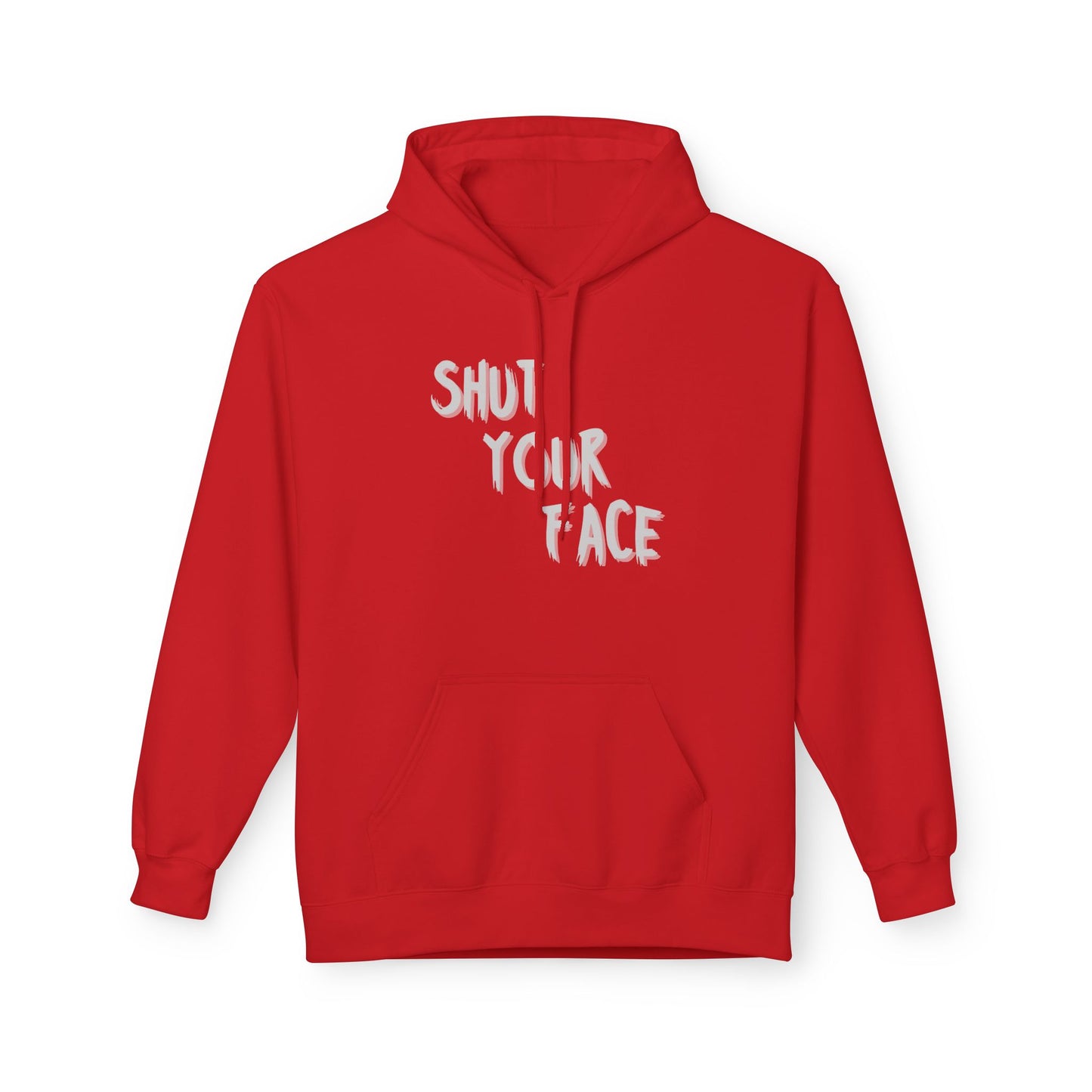 Shut Your Face Hoodie — Bold Graphic Back Silhouette Design