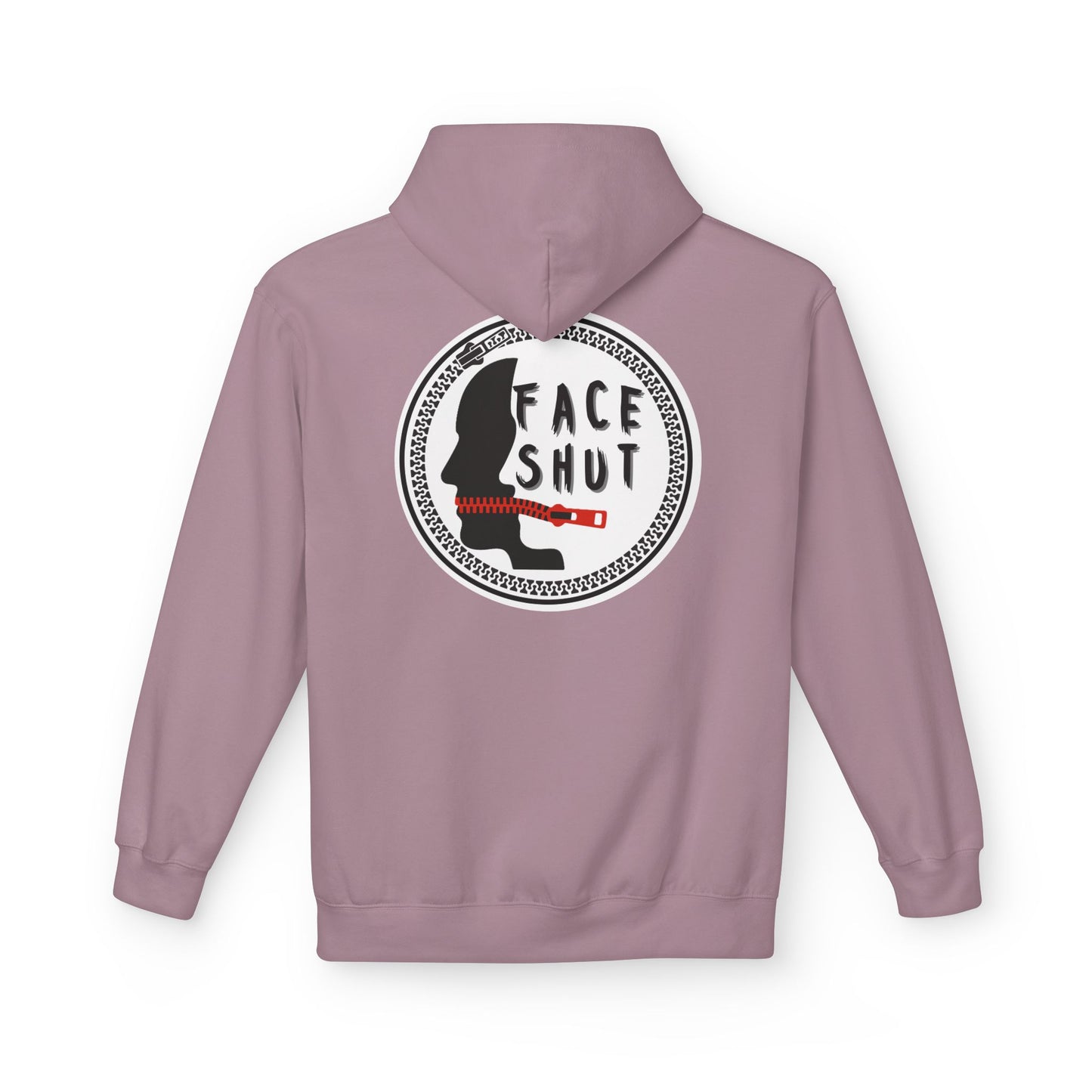 Shut Your Face Hoodie — Bold Graphic Back Silhouette Design