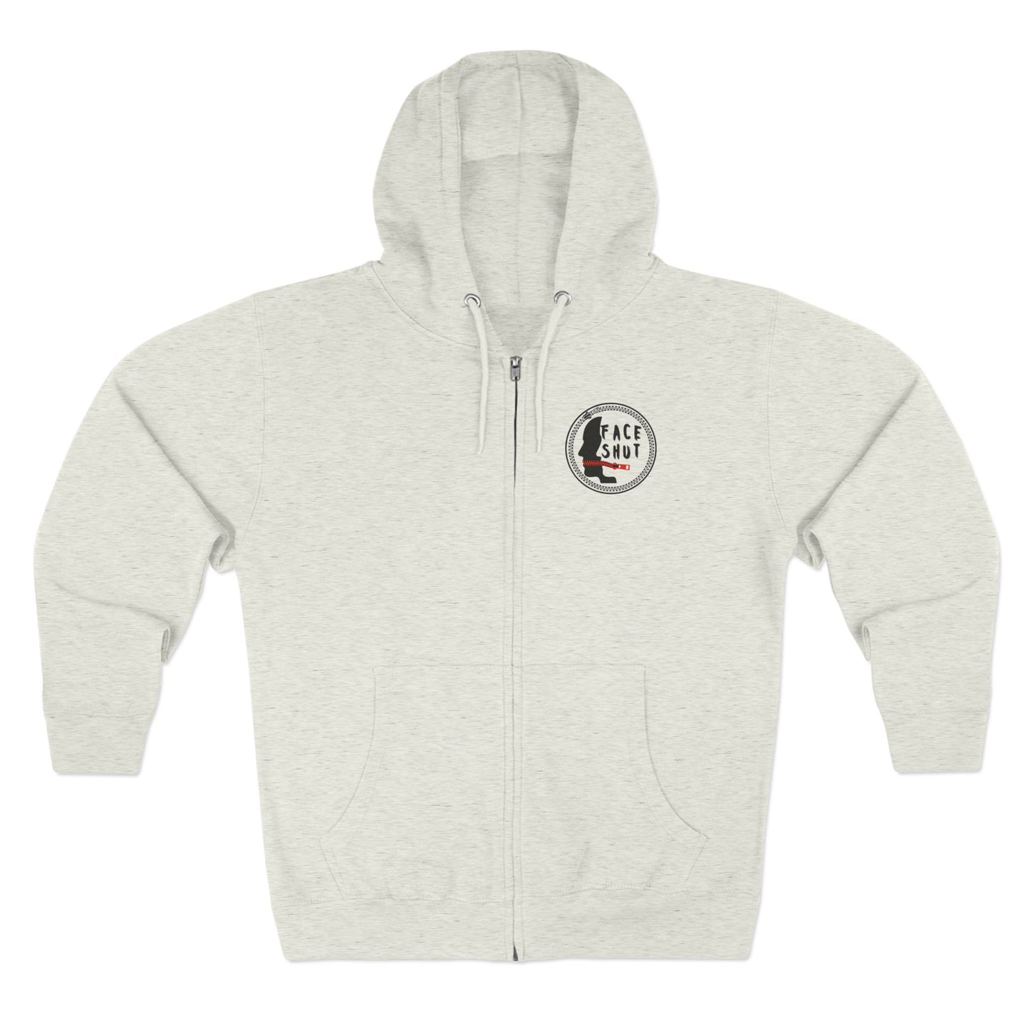 Unisex Zip Hoodie - Bold ShutYourFace Design - FaceShut Logo