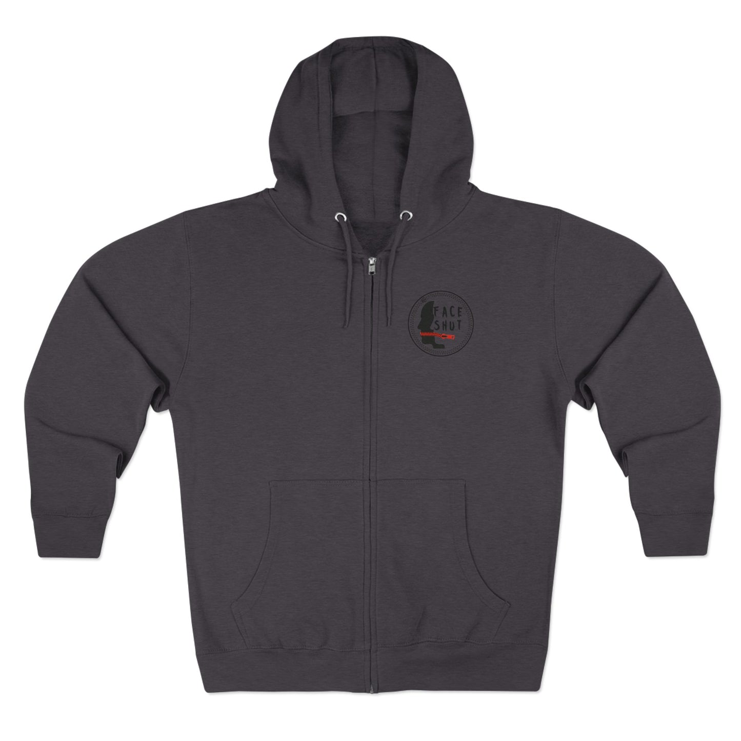 Unisex Zip Hoodie - Bold ShutYourFace Design - FaceShut Logo