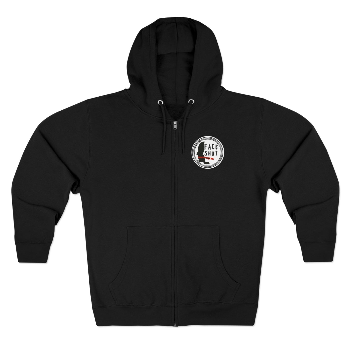 Zip Hoodie - FaceShut Logo with ShutYourFace Design