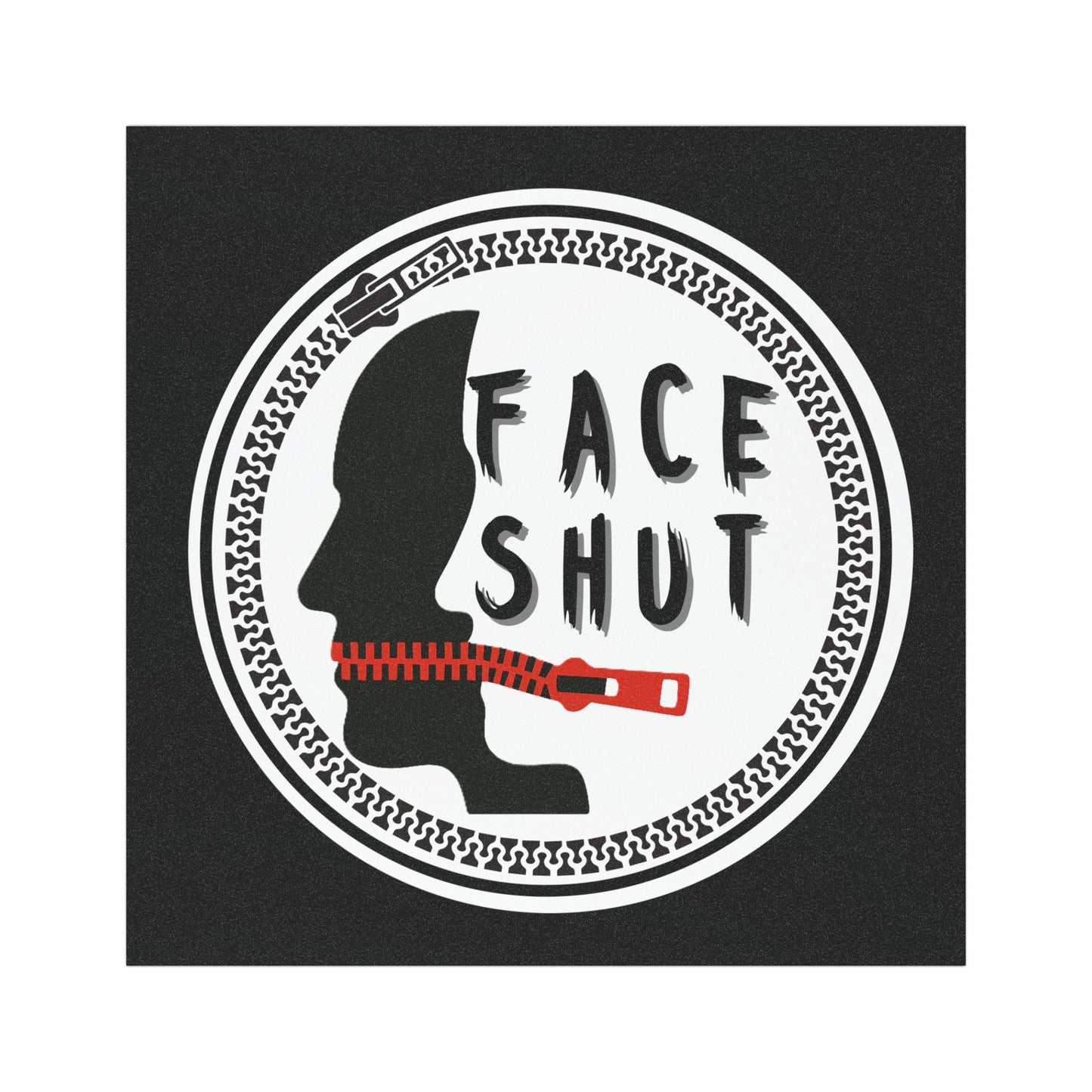 Face Shut Car Decal / Magnet