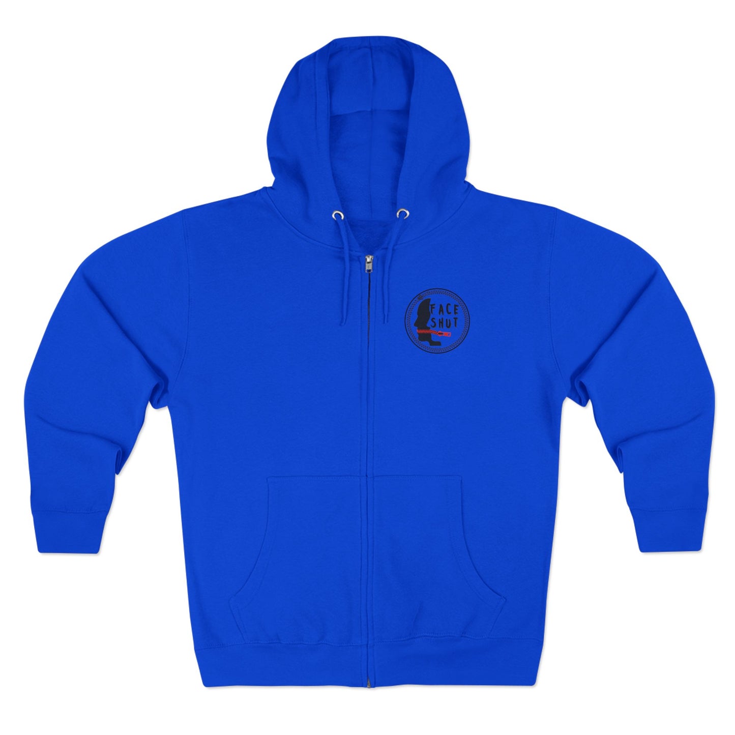Unisex Zip Hoodie - Bold ShutYourFace Design - FaceShut Logo