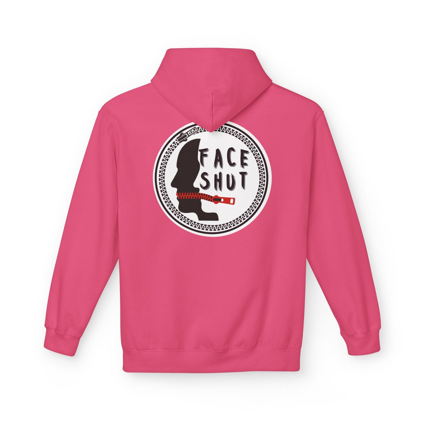 Shut Your Face Hoodie — Bold Graphic Back Silhouette Design