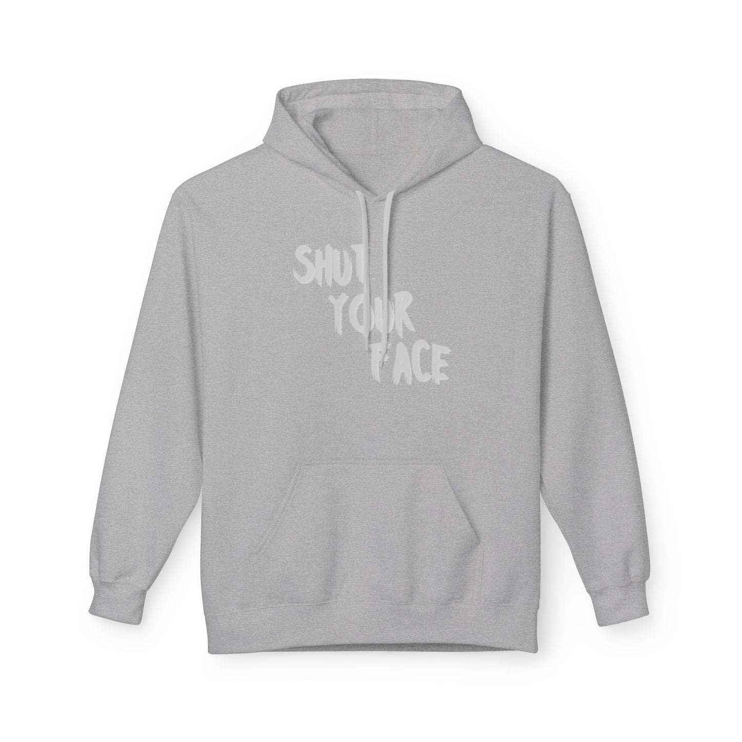 Shut Your Face Hoodie — Bold Graphic Back Silhouette Design