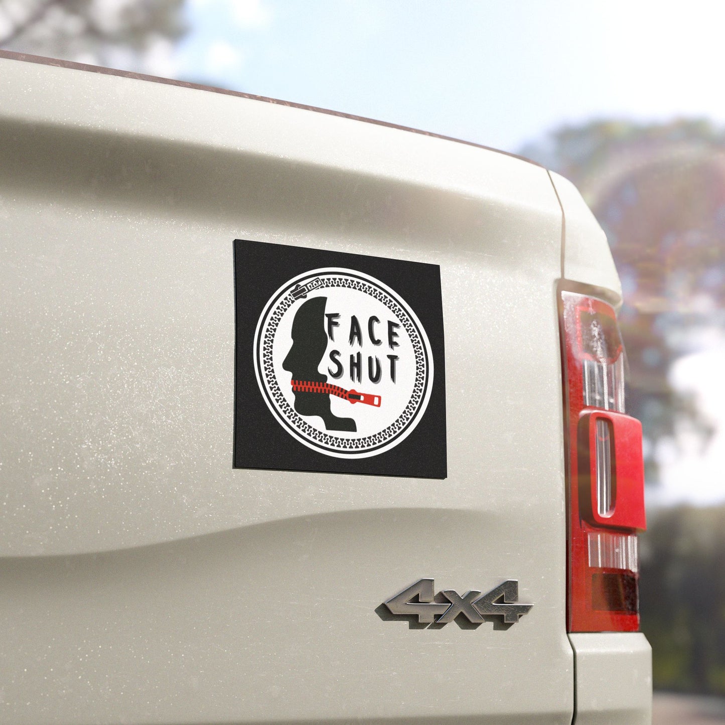 Face Shut Car Decal / Magnet