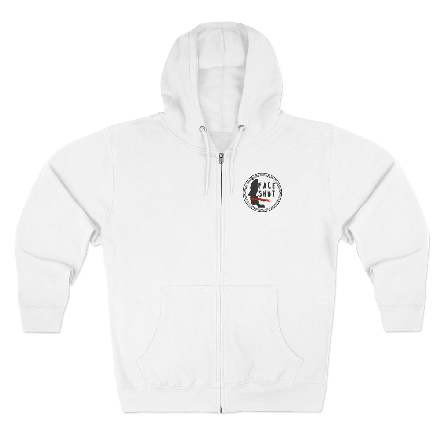 Unisex Zip Hoodie - Bold ShutYourFace Design - FaceShut Logo