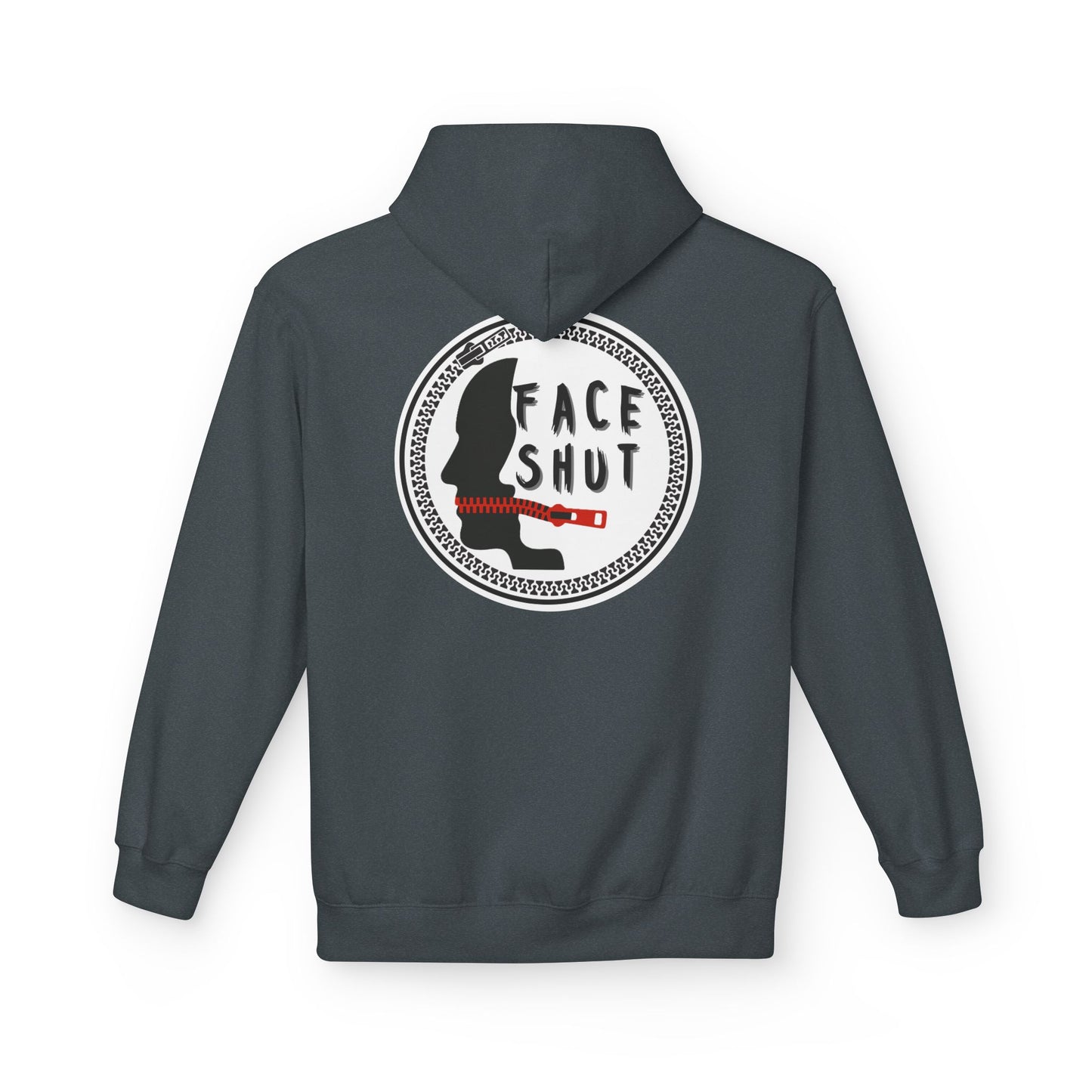 Shut Your Face Hoodie — Bold Graphic Back Silhouette Design
