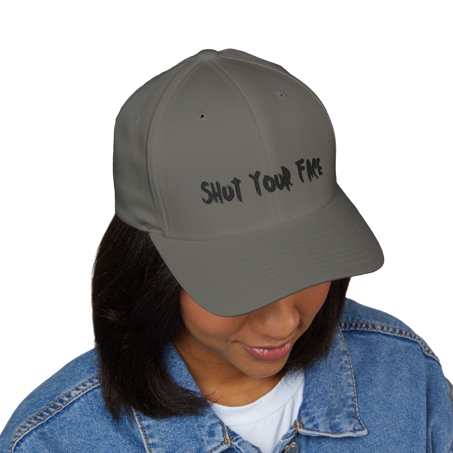 Embroidered 'Shut Your Face' Structured Cap