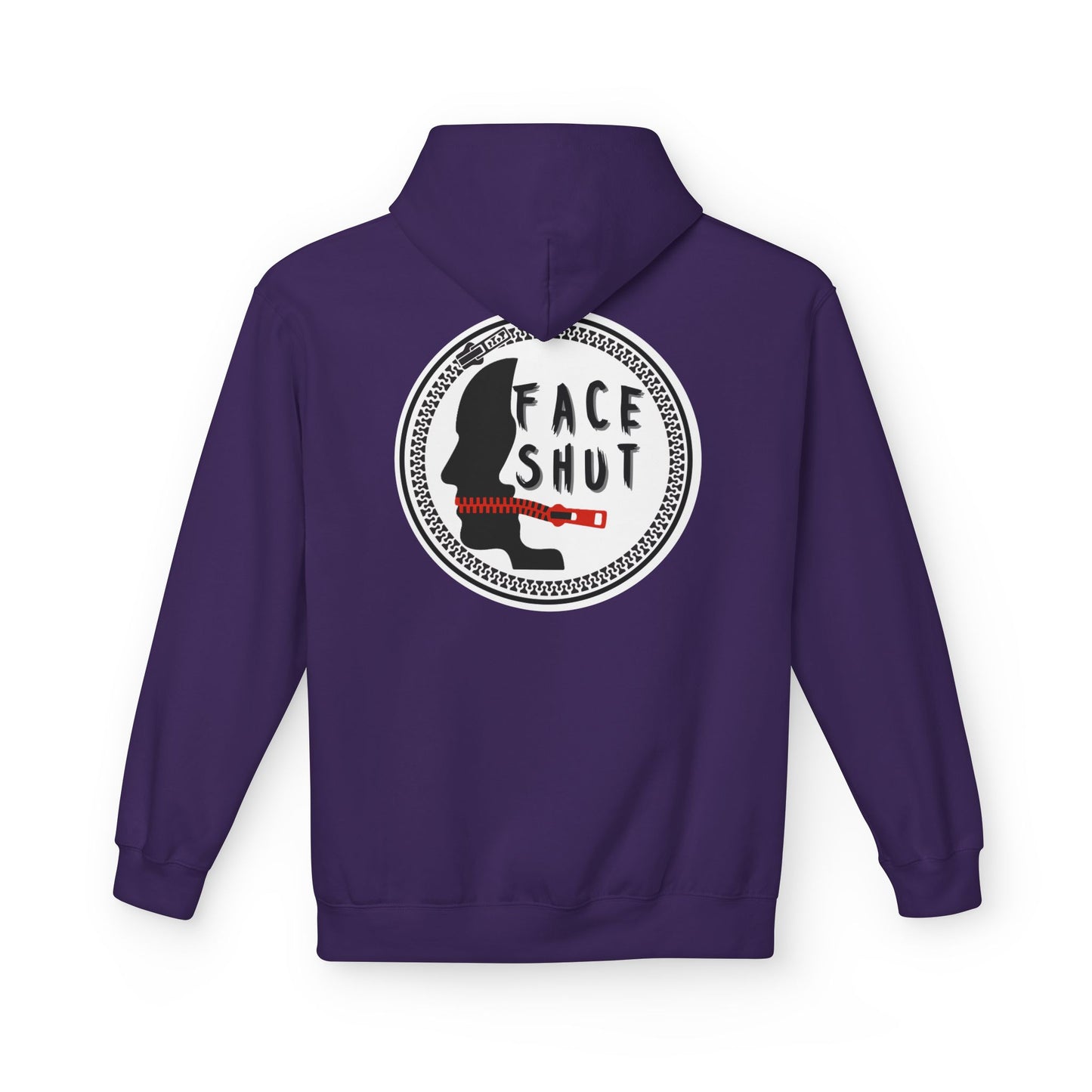 Shut Your Face Hoodie — Bold Graphic Back Silhouette Design