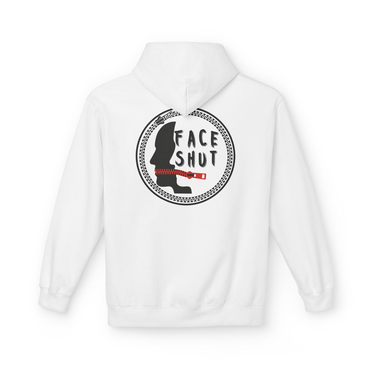 Shut Your Face Hoodie — Bold Graphic Back Silhouette Design