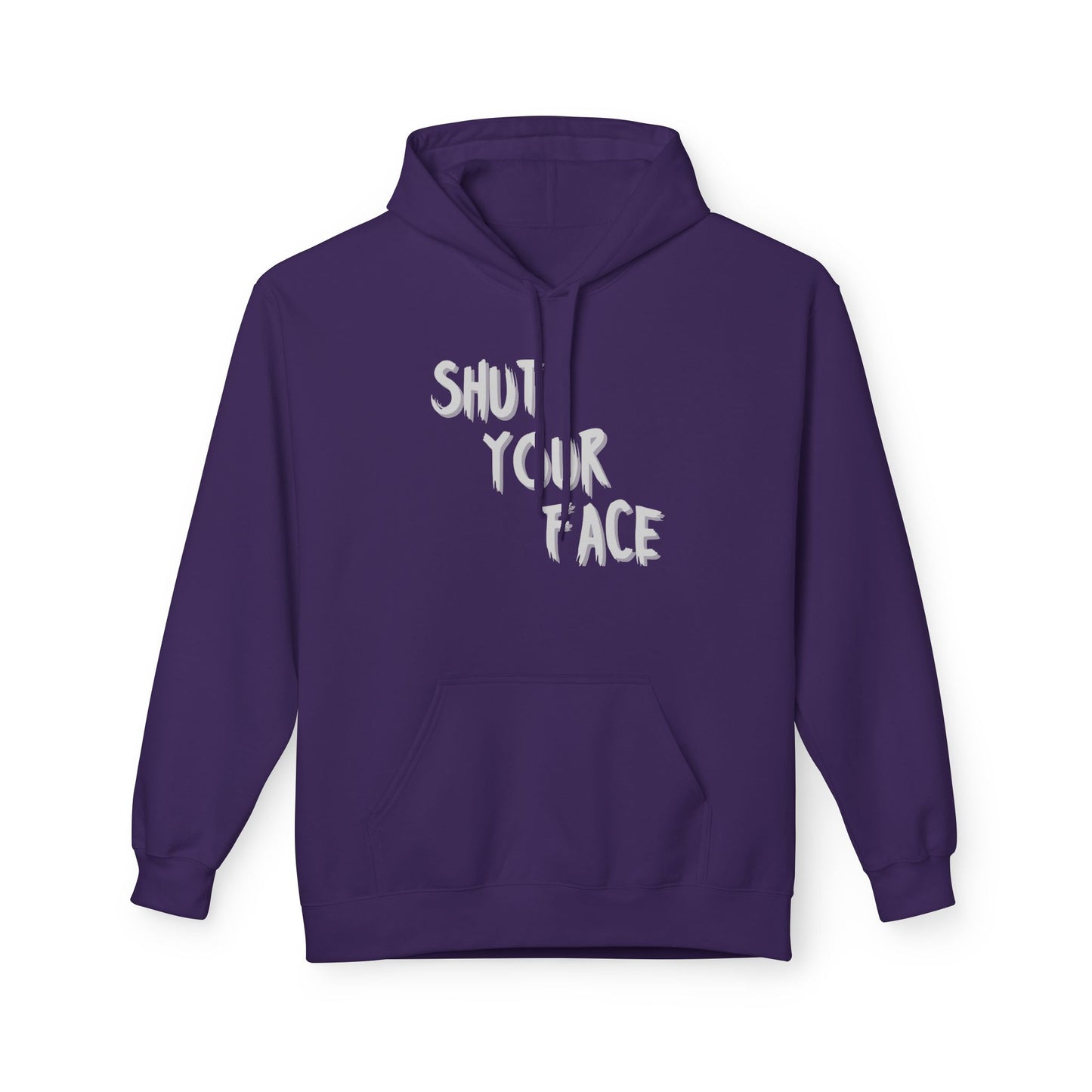 Shut Your Face Hoodie — Bold Graphic Back Silhouette Design