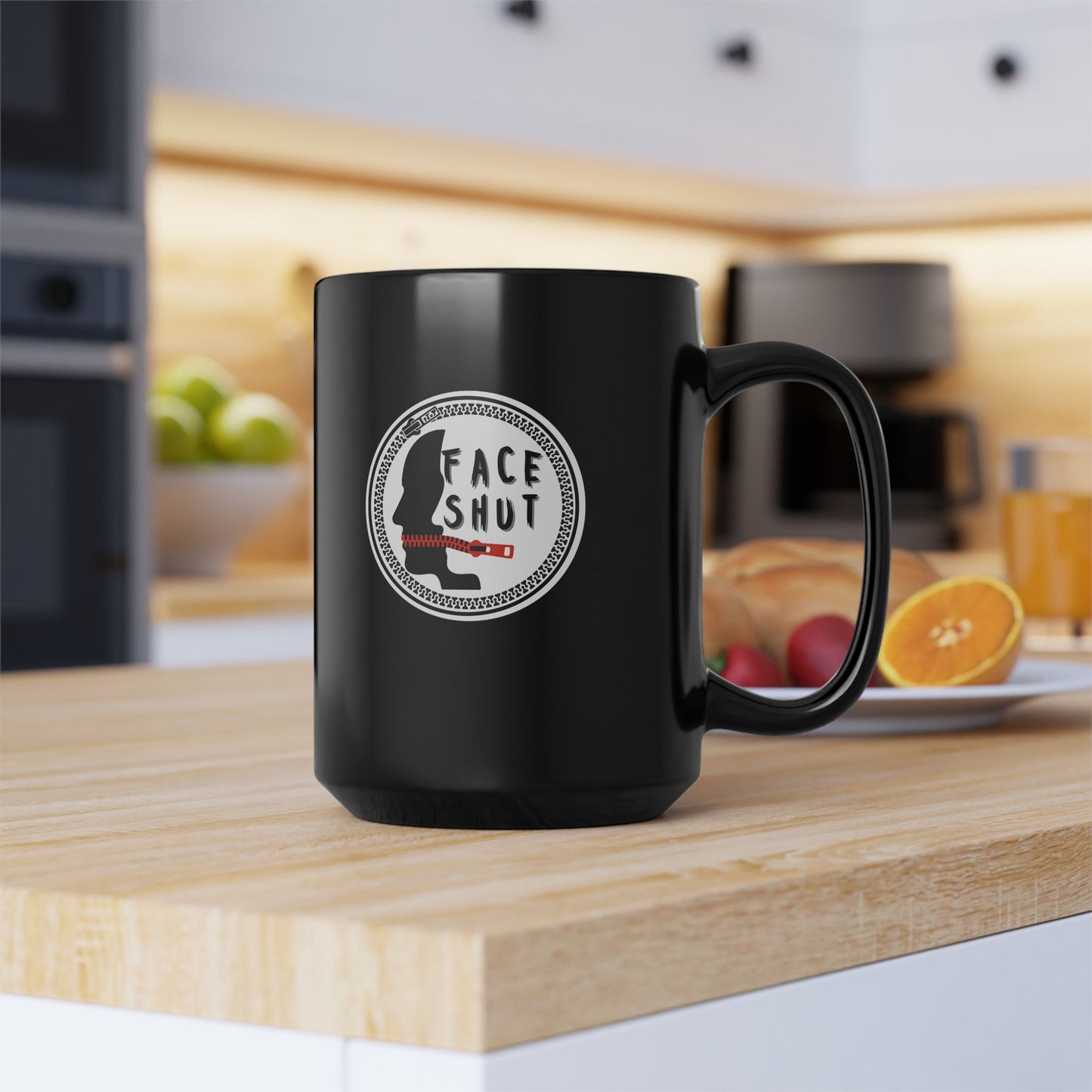 Shut Your Face – Black Coffee Mug (11oz & 15oz)