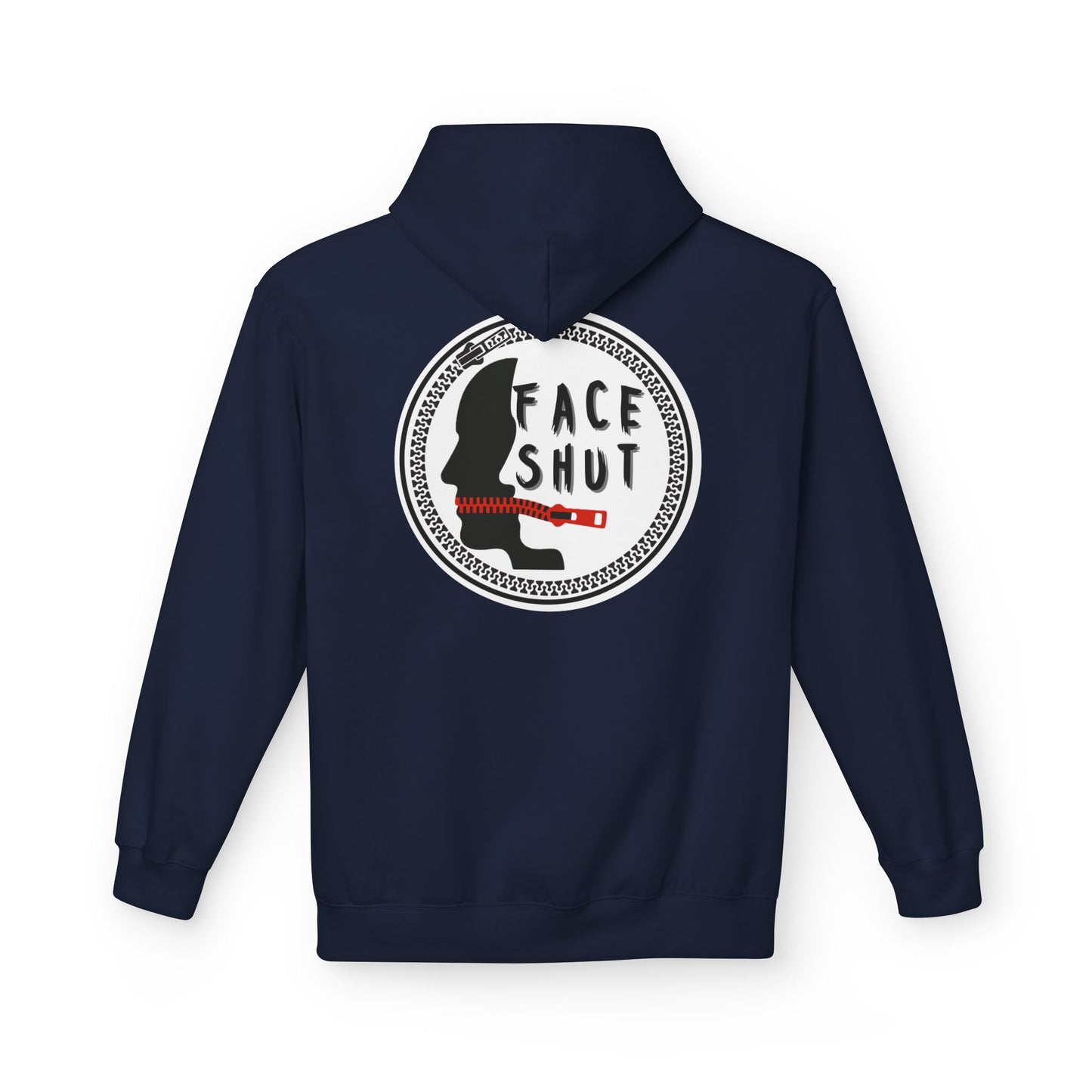 Shut Your Face Hoodie — Bold Graphic Back Silhouette Design