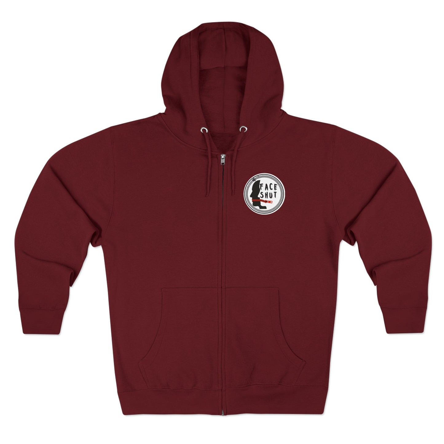 Zip Hoodie - FaceShut Logo with ShutYourFace Design