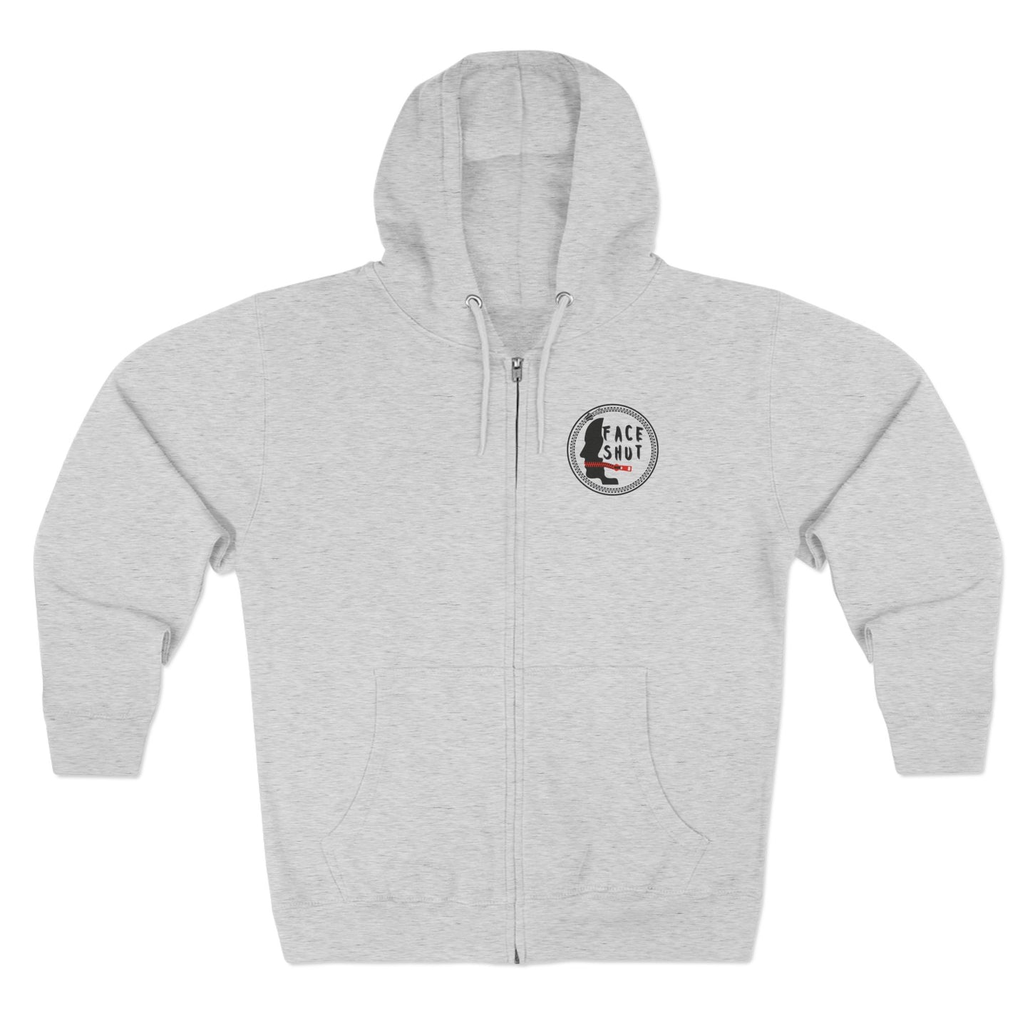 Unisex Zip Hoodie - Bold ShutYourFace Design - FaceShut Logo