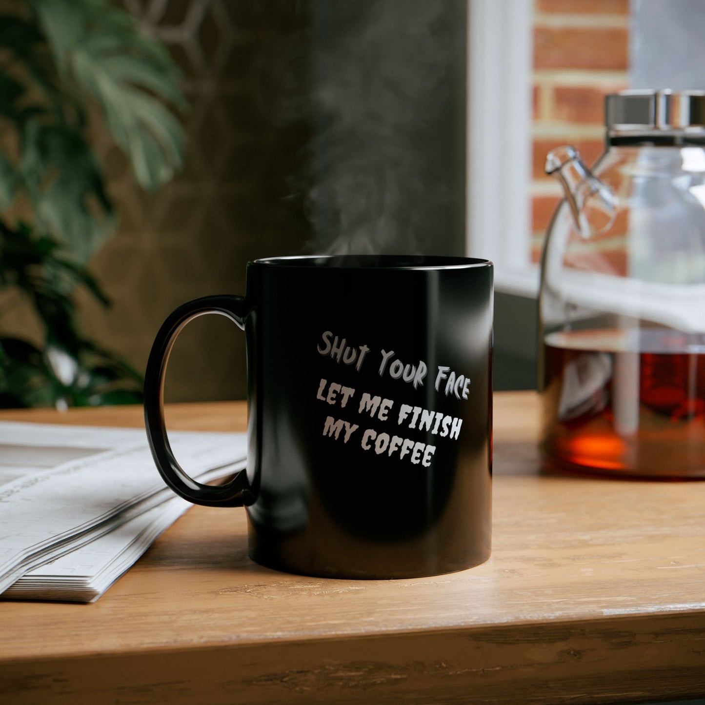 Shut Your Face – Black Coffee Mug (11oz & 15oz)