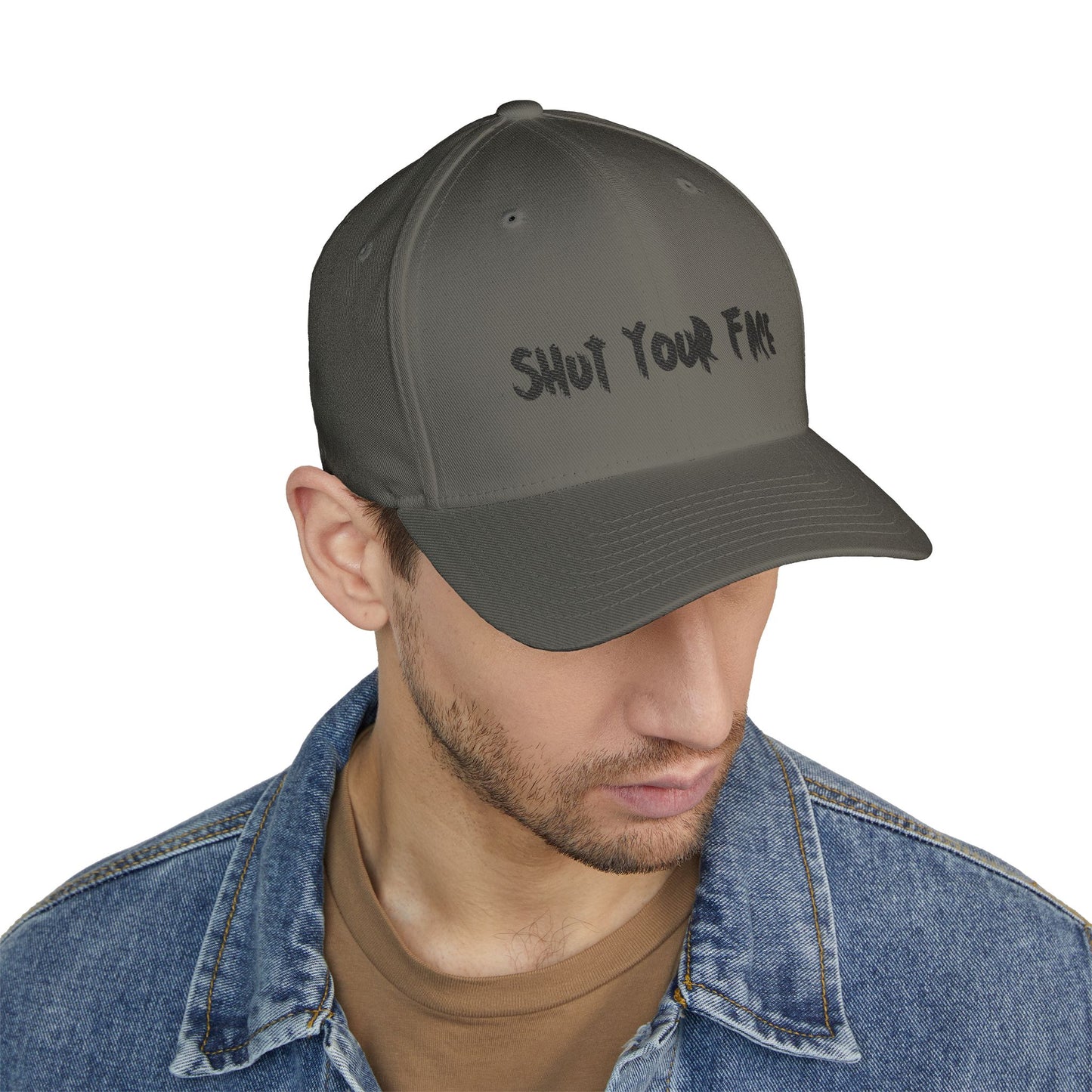 Embroidered 'Shut Your Face' Structured Cap