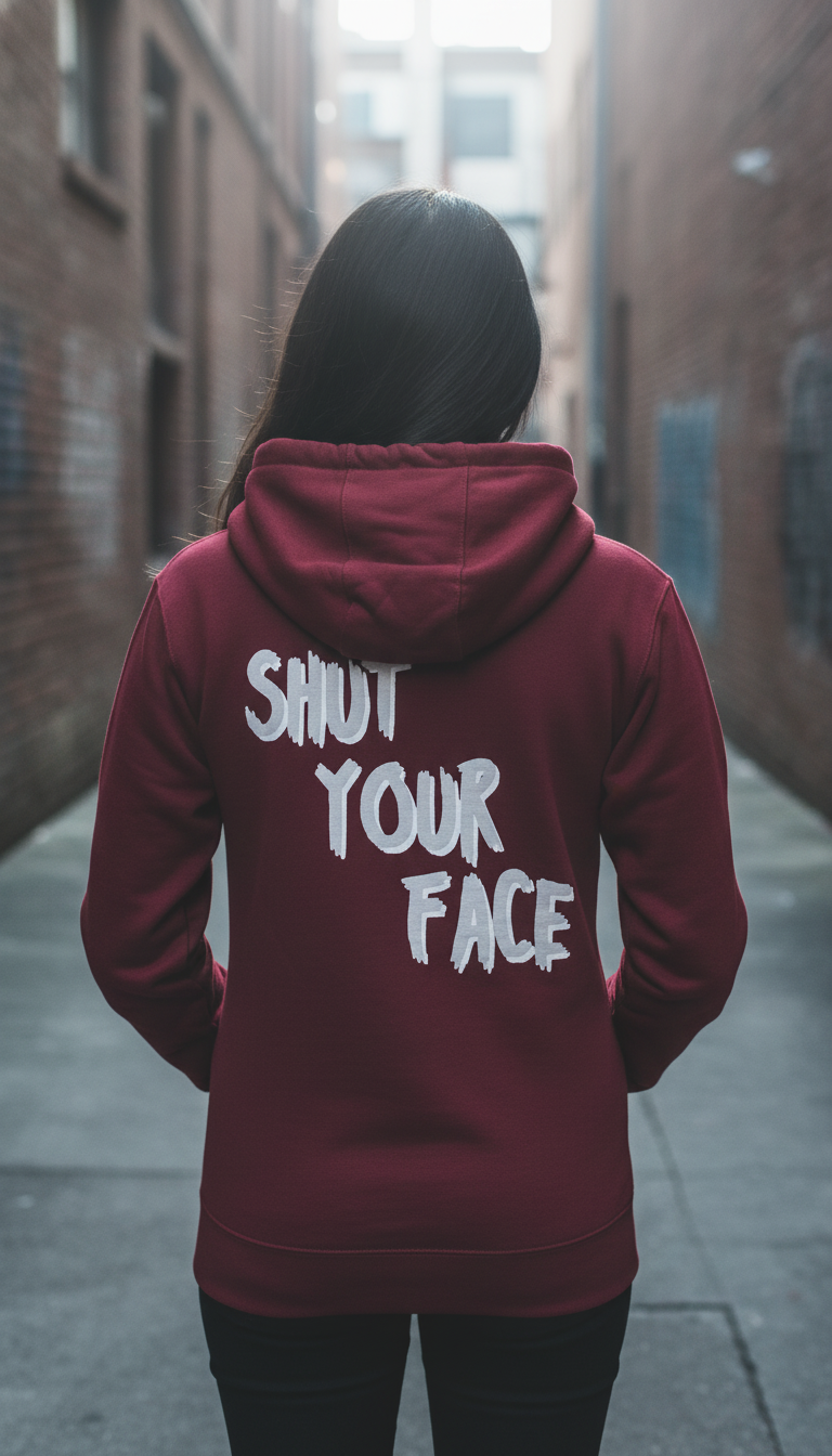 Zip Hoodie - FaceShut Logo with ShutYourFace Design