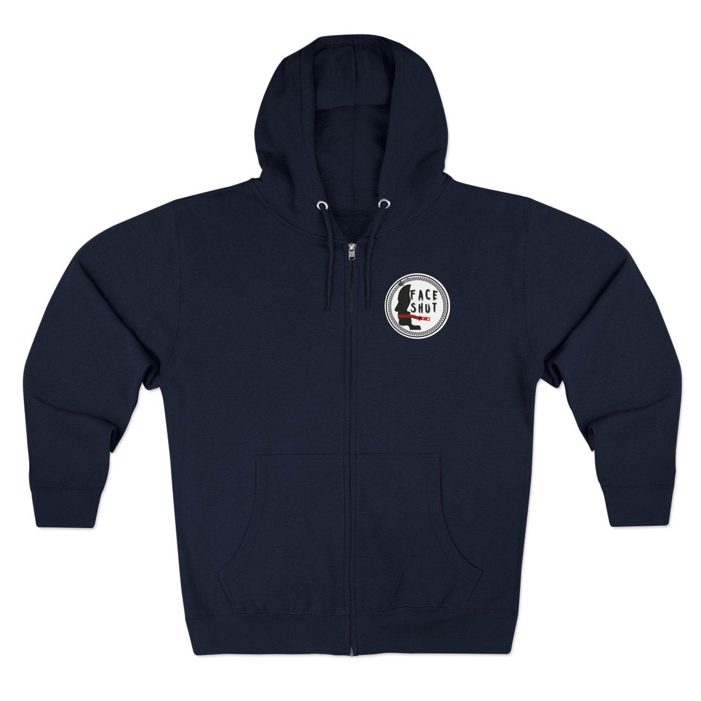 Zip Hoodie - FaceShut Logo with ShutYourFace Design