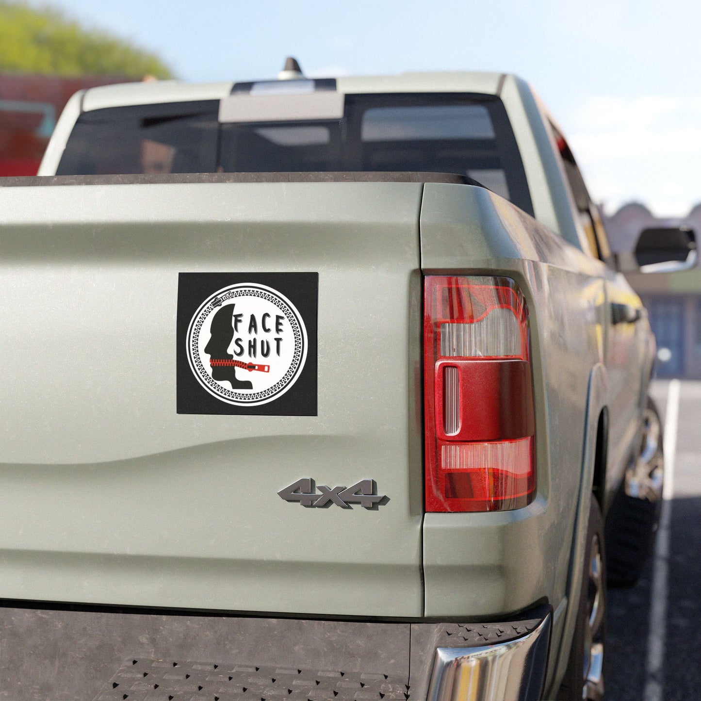 Face Shut Car Decal / Magnet