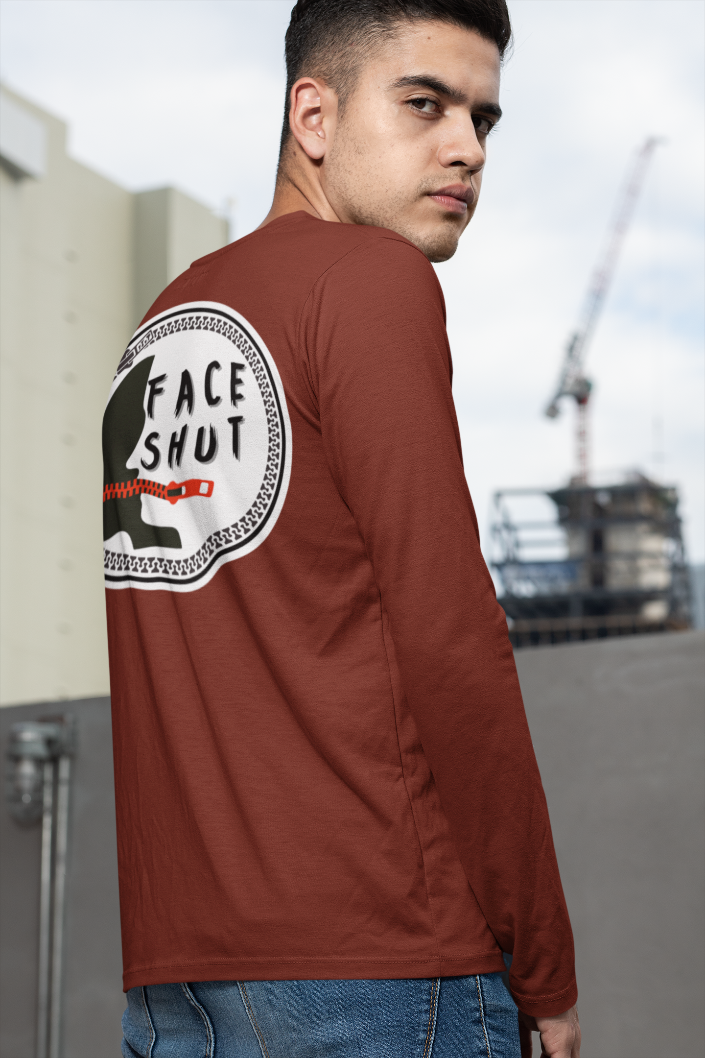 Shut Your Face – Bold Graphic Long Sleeve Shirt